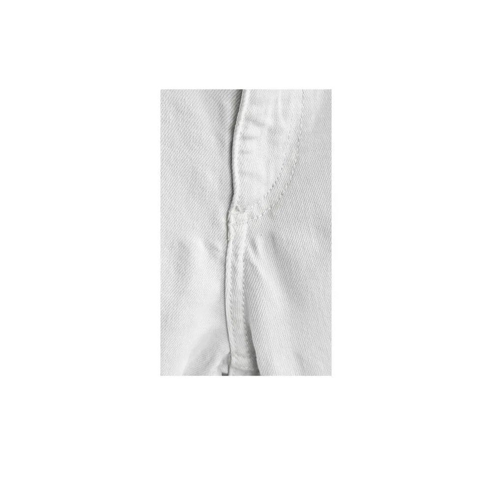ZARA White Straight Crop Jeans – Size 8 – Join Life – Raw Hem – Preowned - Picture 7 of 7